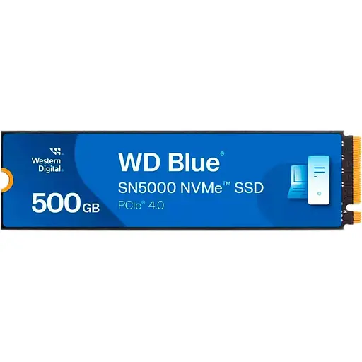 Накопитель SSD Western Digital m.2 NVMe 500GB WD Blue SN5000 PCIe 4.0x4 512 480 (WDS500G4B0E-00CNZ0) - фото 1