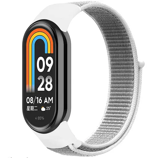 Ремешок Nylon New для Xiaomi Mi Band 8/9/10 White
