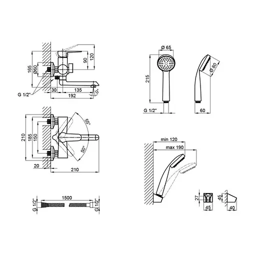 Смеситель для ванны Lidz (BLA)-14 43 006-1 - фото 4