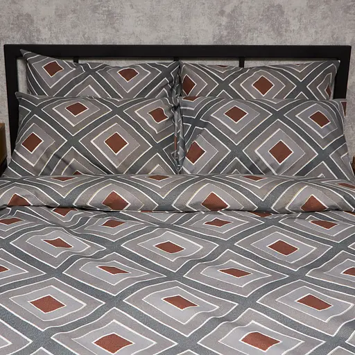 Комплект постельного белья Moon&Star Микросатин Premium Loft Style King Size 220x240 наволочки 2х50х70 - фото 3