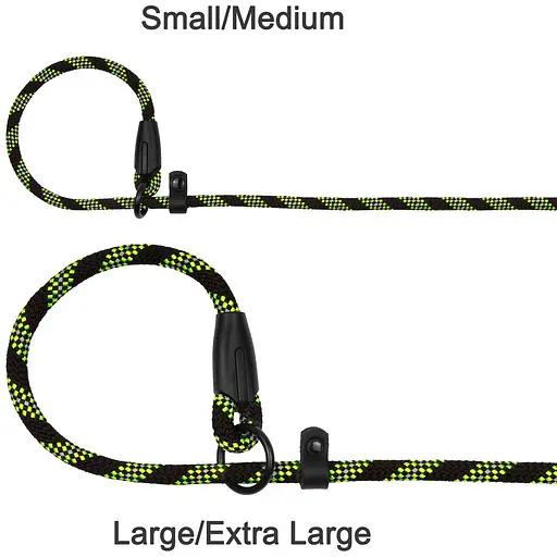 Поводок-удавка для собак Barksi Active (длина 183 см диаметр 7 мм) черно-салатовый - фото 4