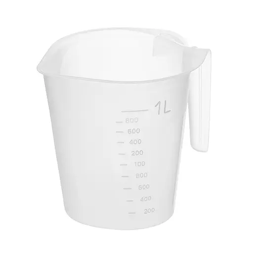 Стакан мірний пластмасовий з ручкою для харчових продуктів 1000 мл, Господар Прозорий 87919 - фото 1