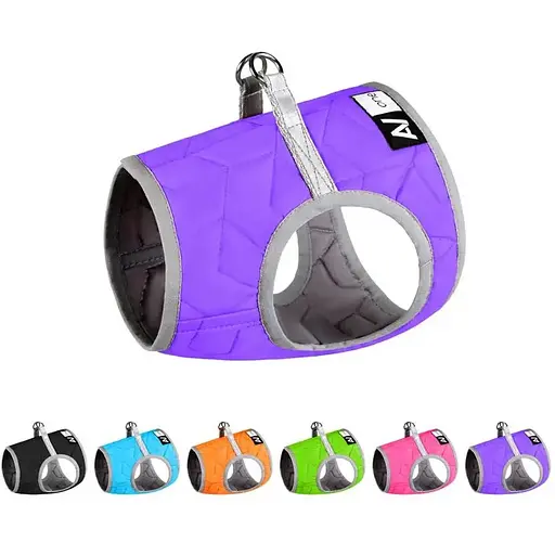 Шлея AiryVest One мягкая размер S2 фиолетовая - фото 3