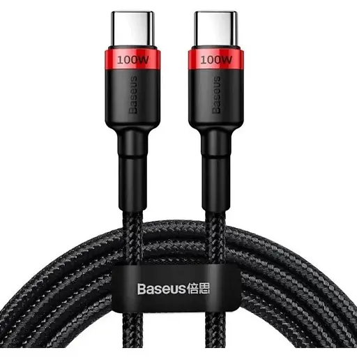 Кабель Baseus Cafule PD2.0 100W flash charging Type-C For Type-C cable 20V 5A 2 м Красный+черный