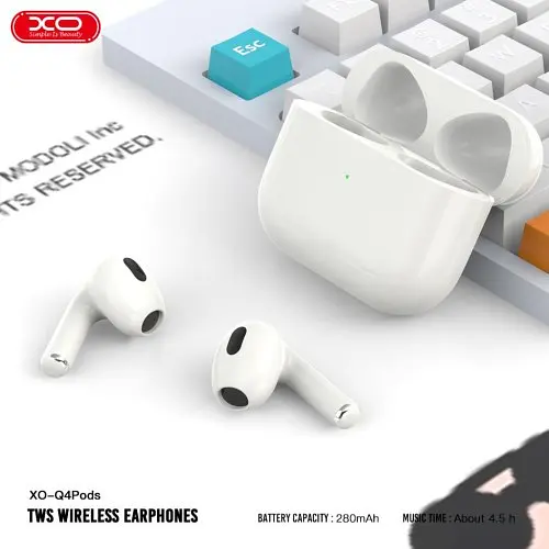 Наушники беспроводные XO Q4 Pods bluetooth headset белые - фото 2