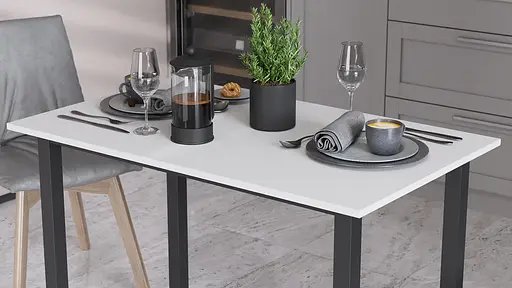 Стіл універсальний Knap Ferrum-decor 750x1000x600 Чорний метал ДСП Білий 16 мм (FRD-106338) - фото 3