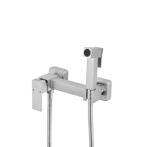 Змішувач для гігієнічного душу зовнішнього монтажу 150 мм Kroner KRP Edelstahl Kubus - ESG052, Нержавіюча сталь - фото 3