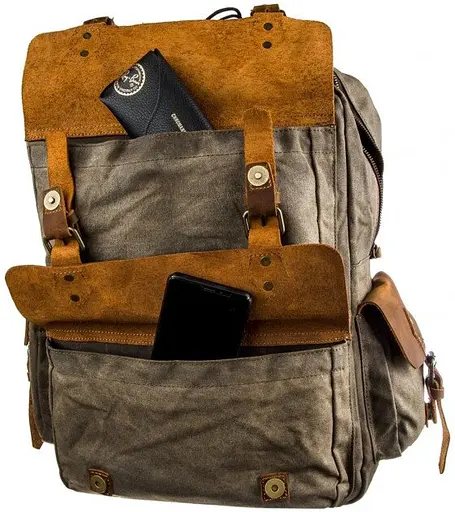 Рюкзак текстильный Vintage 42х32х14 см sum0012684 - фото 4