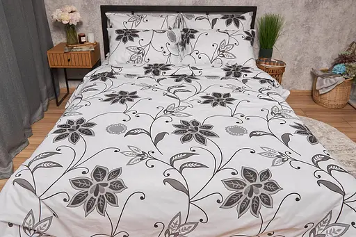 Комплект постільної білизни Moon&Star Бязь Gold Люкс Gray Denim King Size 220x240 наволочки 2х70х70 - фото 5