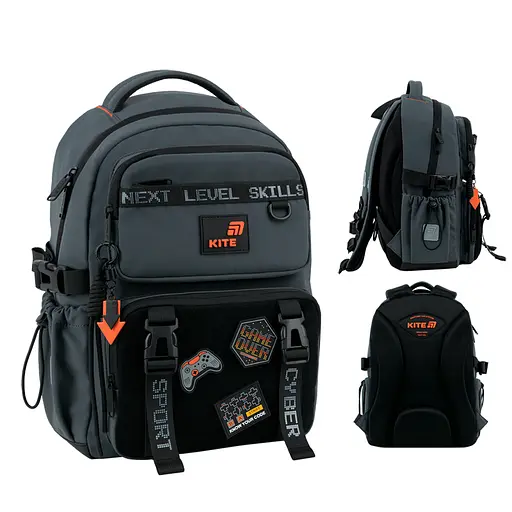 Рюкзак Kite Education 1022 Game Zone Серый (K26-1022M-3) - фото 2