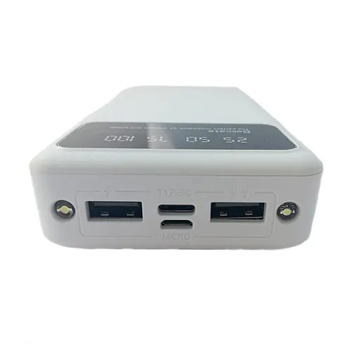 УМБ Power Bank 20000mAh повербанк с экраном и фонариком White (11226) - фото 4