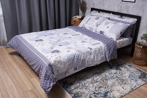 Комплект постільної білизни Moon&Star Бязь Gold Люкс Tahiti євро 200х220 наволочки 4х70х70 - фото 1