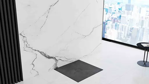 Душовий піддон Rea black Stone 90x90 REA-K9601 Чорний - фото 4