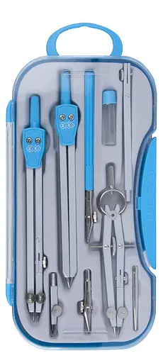 Готовальня COLLEGE 9 предметов, синий, KIDS Line ZB.5314CL-03 Zibi (4823078947352) - фото 1