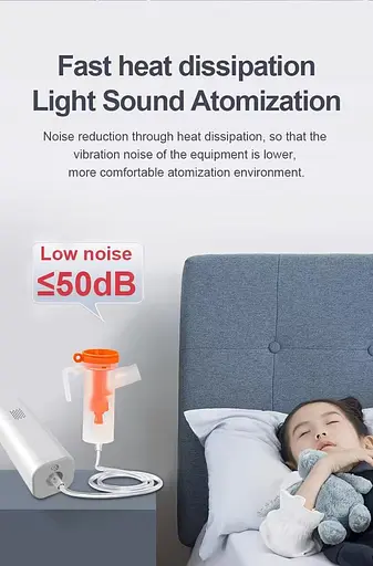 Портативная распорка для небулайзера для взрослых и детей, компрессорная сетчатая машина для лечения дыхания с мундштуком - фото 6