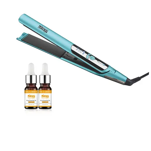 Випрямляч для волосся DSP 10265 з керамічним покриття з LED дисплеєм Блакитний - фото 5