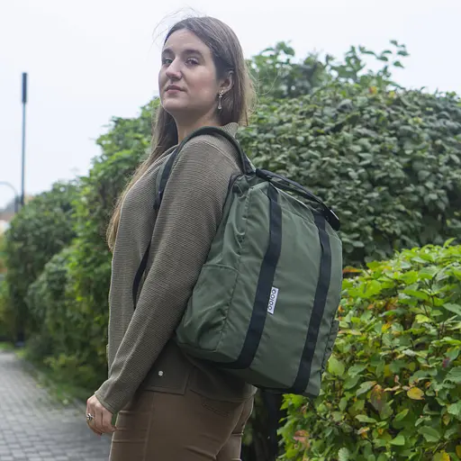 Рюкзак-антикрадій OOLOO Кенгуру mini 40x30x12 см, хакі 2497 - фото 6