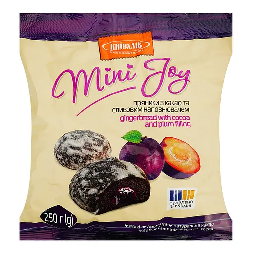 Пряники Київхліб Mini Joy з какао та сливовим наповнювачем 250 г (942564)