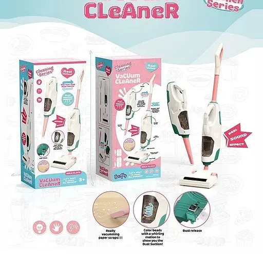 Пылесос вакуумный F 2306-1, 2 в 1, на батарейках, цветные шарики, в коробке (6981848401379) - фото 2