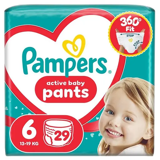 Подгузники-трусики Pampers Active Baby Pants Размер 6 (13-19 кг) 29 шт. - фото 1