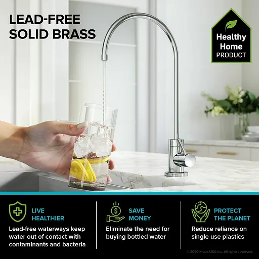 Кран кухонный к фильтру Kraus Purita FF-100CH Хром - фото 7