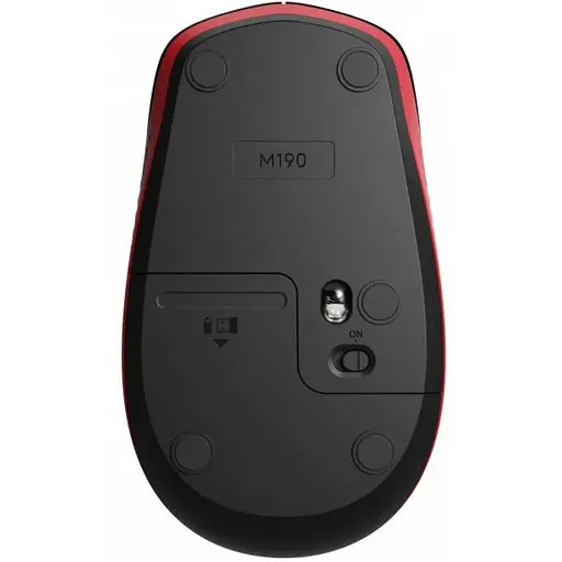 Мышка Logitech M190 Wireless, Full size, Red - фото 6