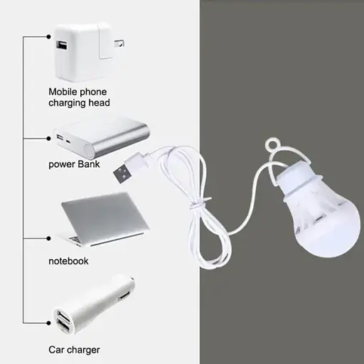 Светодиодная лампочка PC-1130 с подключением USB. - фото 2