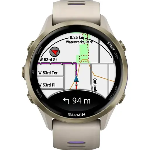 Смарт-часы Garmin Forerunner 970 Soft Gold Titanium with French Gray Case and French Gray/Translucent Indigo Band 010-02969-12 (142389) - фото 8