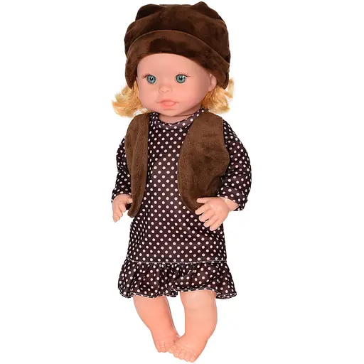Детская кукла Яринка Bambi M 5602 на украинском языке Коричневое платье - фото 1