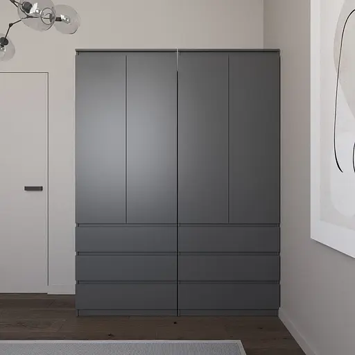 Шкаф для одежды Vays со штангой и полками, 6 ящиков, комплект из 2 шкафов R9+R16 - фото 9