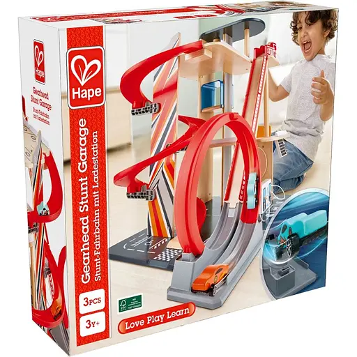 Автотрек Hape з паркінгом, ліфтом і вертолітним майданчиком (E3019A) - фото 7