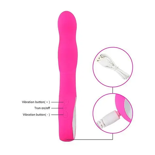 Вибратор для стимуляции точки G с гибким корпусом и USB зарядкой Розовый - фото 2