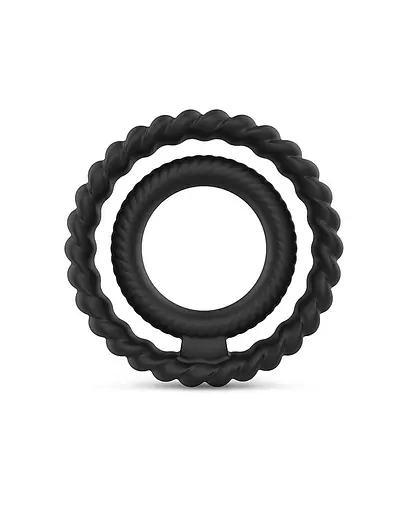 Двойное эрекционное кольцо Dorcel Dual Ring 5.7 см черный - фото 5