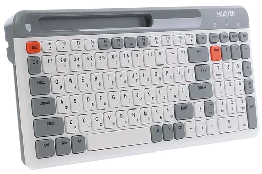 Клавиатура беспроводная Maxxter KBW-02G-UA White - фото 2