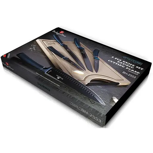 Набір ножів з дошкою Berlinger Haus Metallic Line Aquamarine Edition (BH-2553) - фото 2