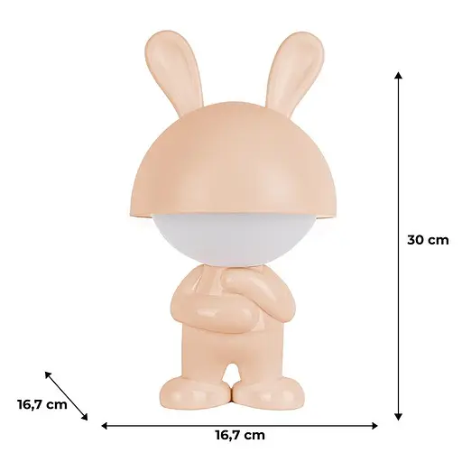 Світильник-нічник Kite LED з акумулятором Dreamy Bunny персиковий (K25-315-1-4) - фото 5