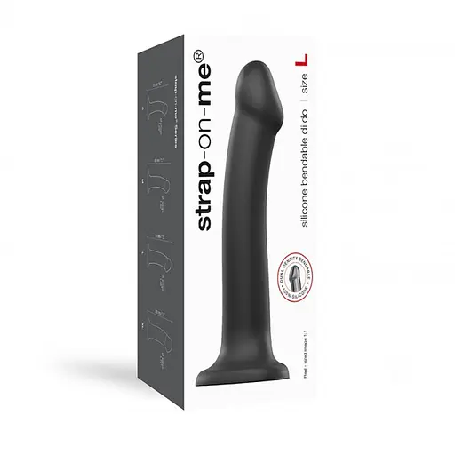 Фалоімітатор Strap-On-Me Dual Density L 19 см чорний - фото 5