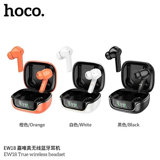 Беспроводные наушники Hoco EW18 | TWS, mic, LED, 3.5h, BT5.3, 25/300mAh White - фото 4