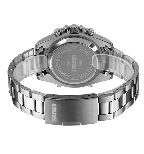 Наручний годинник чоловічий Skmei 1850 Silver Black, 1850SIBK (18422) - фото 4