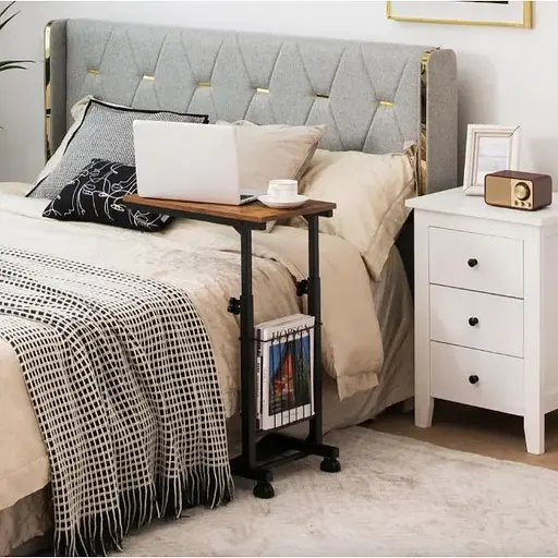 Журнальный столик приставной Costway Dragon с регулировкой высоты в стиле Loft - фото 3