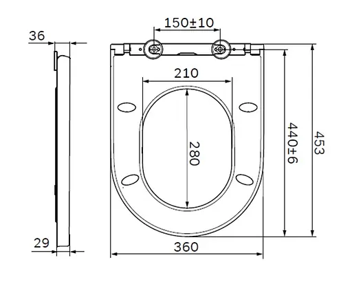 Сиденье для унитаза AM.PM Spirit v2.0 Slim Wrap-Over Soft Close (C707858WH) - фото 3