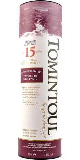 Віскі Tomintoul Port Cask Finish 15 yo Single Malt Scotch Whisky 2006 46% 0.7 л в коробці - фото 6