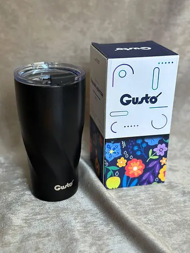Термокружка Gusto GT-108 з нержавіючої сталі подвійна ізоляція 590 мл Чорний кристал - фото 5