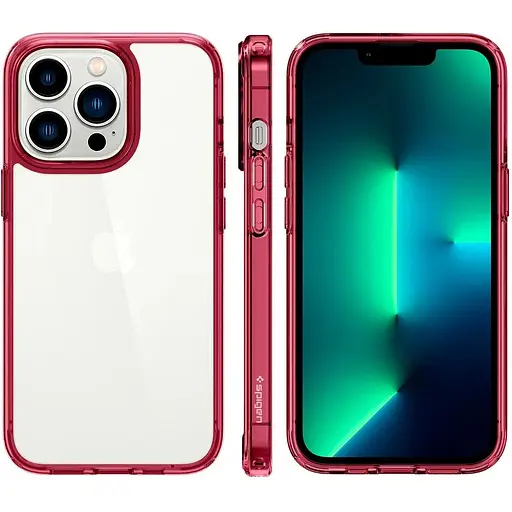 Оригінальний протиударний чохол Spigen Ultra Hybrid для iPhone 13 Pro (6.1") Red Crystal (ACS03263) - фото 6