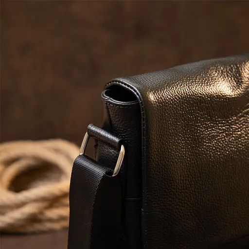 Чоловіча шкіряна сумка Vintage 25х27х5 см sum0013942 - фото 9