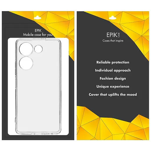 TPU чехол Epik Transparent 1.5 mm Full Camera для Tecno Camon 20 Pro CK7n Бесцветный прозрачный - фото 2