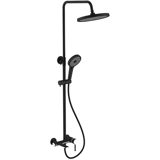 Душевая система Gappo G2403-6 с изливом, черный/хром, Черный матовый - фото 1