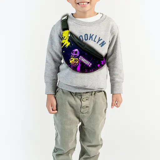 Сумка-бананка "Standoff 2" з принтом череп, 35х15см, дитяча, молодіжна (00014)