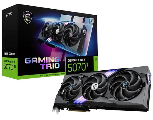 Видеокарта MSI RTX 5070 Ti 16G GAMING TRIO OC (RTX 5070 Ti 16G GAMING TRIO OC) (GDDR7, 256 bit, PCI-E v5.0 x16) - фото 7