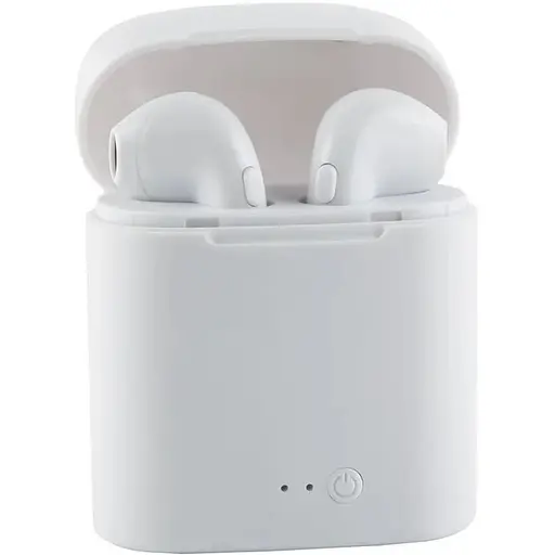 Бездротові блютуз навушники TWS i7 Mini з боксом для зарядки White (au043) - фото 7